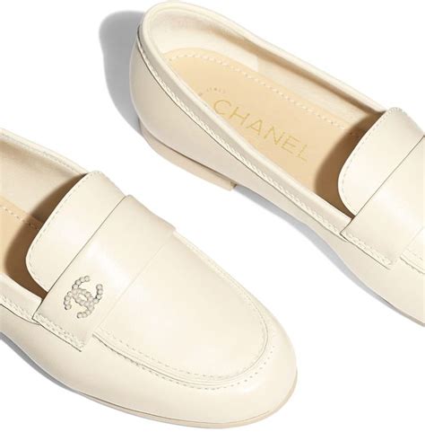 beige chanel loafers|chanel lambskin loafers.